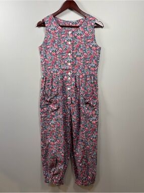 Handmade Floral Romper Cottagecore Prairie Granny Chic Garden Party